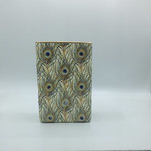 Peacock Eyes Specialty Paper on a 6x4x3” Rectangle